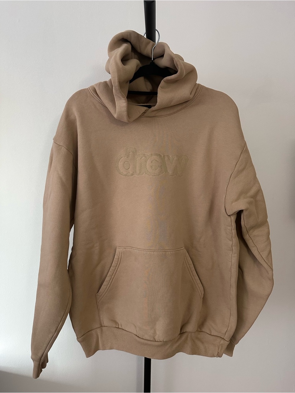 Drew House Beige Embroidered Logo Hoodie Pullover size medium